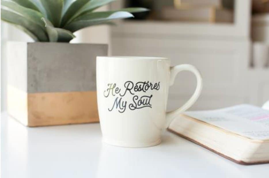 He Restores My Soul Mug healthylivingmom.com