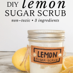Washing hands lots lately? Whether it's to kill germs, wipe lil' bums, hands quickly get dry. Use this easy Lemon Sugar Scrub DIY to get soft silky hands today!