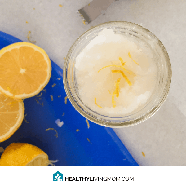 Lemon Sugar Scrub - adding optional lemon zest to the mixture.