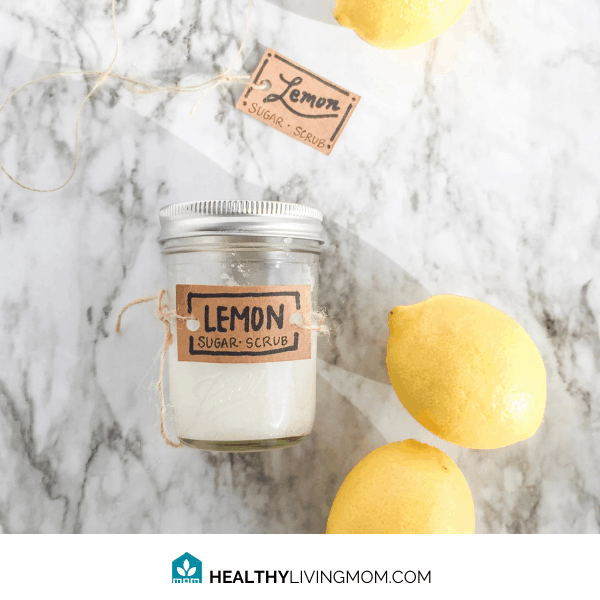 Lemon Sugar Scrub DIY (non toxic 3 ingredients) 2