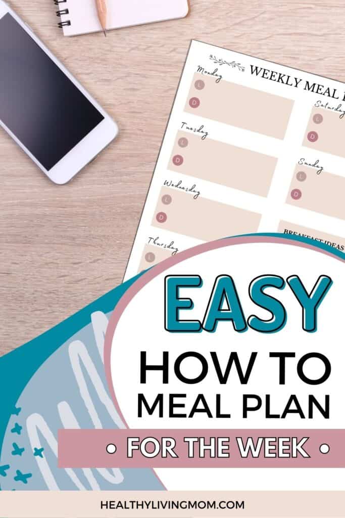 How to meal plan for the week pin2