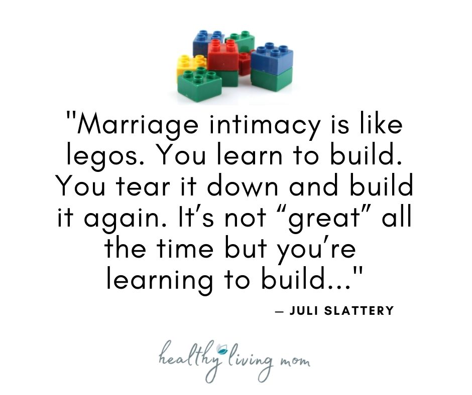 Marriage Intimacy is like legos quote