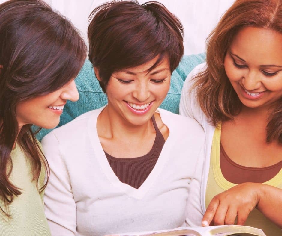 group of woman studying the bible