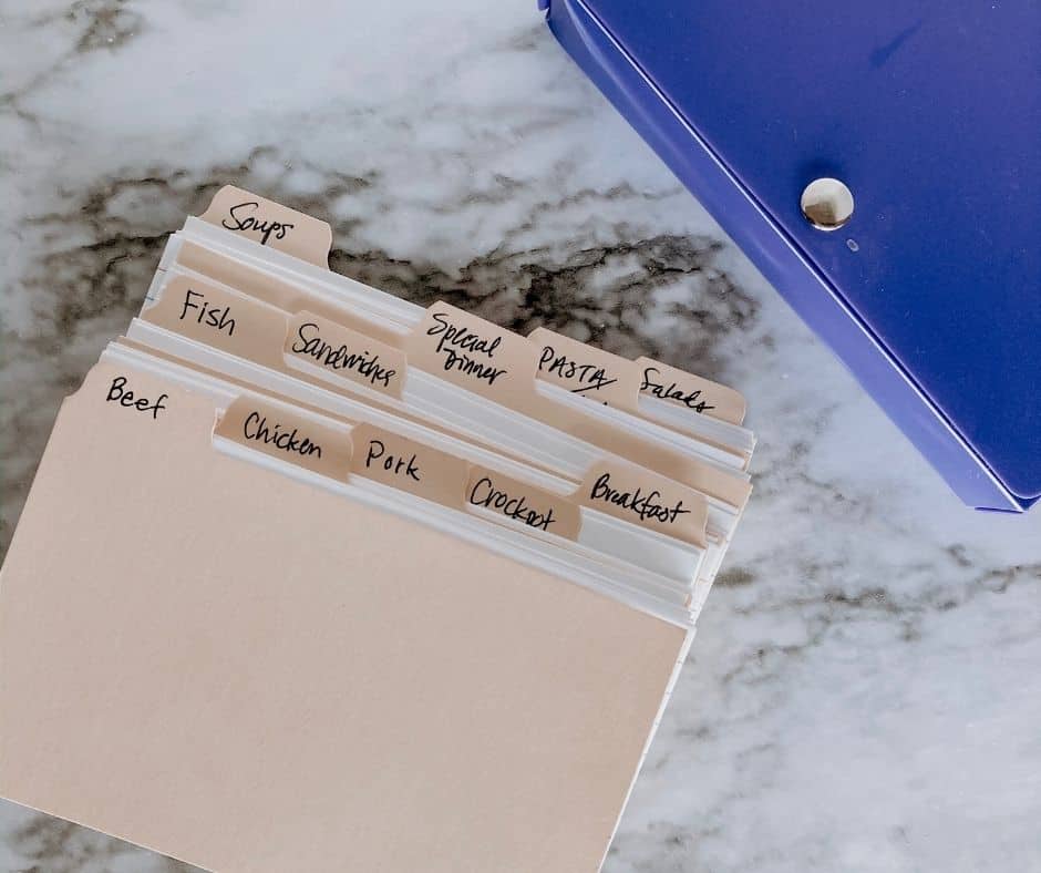 meal planning organized meals