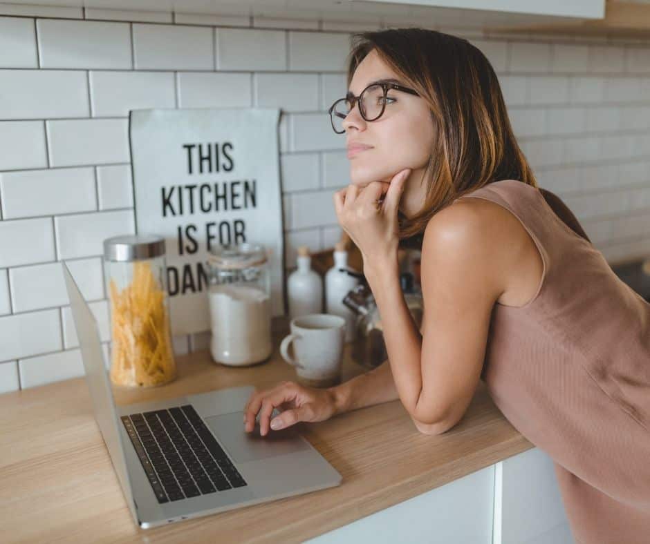 woman thinking about health